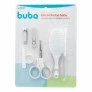 Kit Cuidados para Bebê - Escova, Pente, Tesoura e Cortador - Cinza - Buba