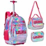 Kit Escolar - Luluca - Mochila + Lancheira + Estojo - Holográfico - Clio Style