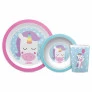 Kit Refeição Infantil - Prato - Bowl - Copinho - Animal Fun - Unicórnio - Buba