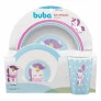Kit Refeição Infantil - Prato - Bowl - Copinho - Animal Fun - Unicórnio - Buba
