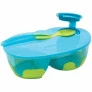 Kit Refeição Infantil com Divisória - Bowl e Colher - 320ml - Azul - Buba