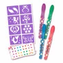 Kit Tatuagem Temporária Infantil - Tattoo Collection - Canetas Gel e Adesivos - DM Toys