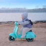 Lambreta Scooter Elétrica Infantil - 6v - Turquesa - Bandeirante