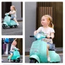 Lambreta Scooter Elétrica Infantil - 6v - Turquesa - Bandeirante