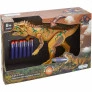 Lançador de Dardos - 2 em 1 - Dino Attack com Luz e Som - T-Rex - Multikids