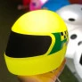 Luminária Infantil - Led e Fluorescente - Capacete - Amarela - DecorFun