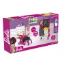 Mesa e Lousa Educativa - 2 em 1 - com Banquinho - Barbie - Fun
