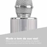 Microfone Bluetooth Infantil - Divertido WS858 - Prata - Mundo Encantado