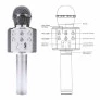 Microfone Bluetooth Infantil - Divertido WS858 - Prata - Mundo Encantado