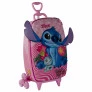 Mochila 3D de Rodinhas Infantil - Disney Stitch - Rosa - Maxtoy