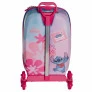 Mochila 3D de Rodinhas Infantil - Disney - Stitch e Angel - Maxtoy
