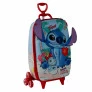 Mochila 3D de Rodinhas Infantil - Disney Stitch - Praia - Maxtoy