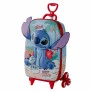 Mochila 3D de Rodinhas Infantil - Disney Stitch - Praia - Maxtoy