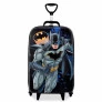 Mochila 3D de Rodinhas Infantil - Liga da Justiça - Batman - Preto - Maxtoy