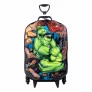 Mochila 3D de Rodinhas Infantil - Marvel Avengers - Hulk - Maxtoy