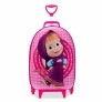 Mochila 3D de Rodinhas Infantil - Masha e o Urso - Masha Sweet - Maxtoy
