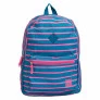 Mochila de Costas Escolar - Clio Girls - Listras Bicolor - Azul e Rosa - Clio Style