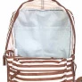 Mochila de Costas Escolar - Clio Girls - Listras - Marrom e Bege - Clio Style