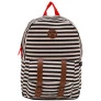 Mochila de Costas Juvenil - Clio Girls - Listrada - Bege e Preto - Clio Style