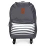 Mochila de Rodinha - 360 - Clio Wear - Clio Sports - Listras - Cinza - Clio Style