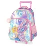 Mochila de Rodinha Infantil - Barbie Fada Holográfica - Rosa - Luxcel