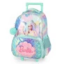 Mochila de Rodinha Infantil - Barbie Sereia Holográfica - Luxcel