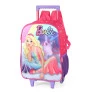 Mochila de Rodinha Infantil - Barbie Unicórnio - Rosa - Luxcel