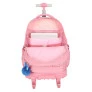 Mochila de Rodinha Infantil - Disney Stitch - Crinkle Salmão - Luxcel