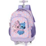 Mochila de Rodinha Infantil - Disney Stitch e Angel - Luxcel