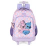 Mochila de Rodinha Infantil - Disney Stitch e Angel - Luxcel