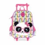 Mochila de Rodinha Infantil - Up4You - Pandinhas - Rosa - Luxcel