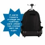 Mochila de Rodinhas - 2 em 1 - Executiva - Preta - Clio Style