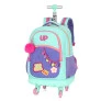 Mochila de Rodinhas - Up4you - Led Rock Star - Turquesa - Luxcel 
