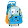 Mochila de Rodinhas Infantil - Clio Pets - Cachorro Azul - Clio Style