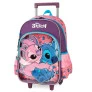 Mochila de Rodinhas Infantil - Disney - Stitch e Angel - Luxcel