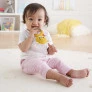 Mordedor para Bebê com Tecido - Bichinhos - Ursinho Tricotado - Amarelo - Fisher-Price