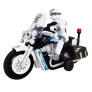 Moto de Fricção - Polícia - Luz e Som - Branca - DM Toys