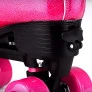 Patins Rosa Roller Skate Glitter Ajustável 31 a 34 - Fenix 