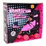 Patins Quad - Roller Ajustável - 33 a 36 - Pink Glitter - DM Radical