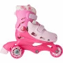 Patins Tri-Line/In-Line Ajustáveis com Acessórios - 26/29 - Rosa - Fênix