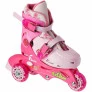 Patins Tri-Line/In-Line Ajustáveis com Acessórios - 26/29 - Rosa - Fênix