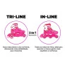 Patins Triline - 2-1 - Ajustável - 26 a 29 - Rosa - Fenix
