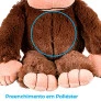 Pelúcia Infantil - 35 cm - Selva - Macaco - W.U. Bichos de Pelúcia
