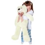 Pelúcia Infantil - 80 cm - Urso Rafael - M - Marfim - W.U. Bichos de Pelúcia
