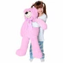 Pelúcia Infantil - 80 cm - Urso Rafael - M - Rosa - W.U. Bichos de Pelúcia