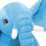 Pelúcia Infantil Almofada - 50 cm - Elefante Baby - M - Azul - W.U. Bichos de Pelúcia