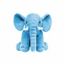Pelúcia Infantil Almofada - 50 cm - Elefante Baby - M - Azul - W.U. Bichos de Pelúcia
