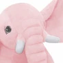 Pelúcia Infantil Almofada - 50 cm - Elefante Baby - M - Rosa - W.U. Bichos de Pelúcia