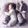 Pelúcia Infantil Almofada - 85 cm - Elefante Baby - G - Cinza - W.U. Bichos de Pelúcia