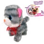 Pelúcia Interativa - PlayFull Pets - Anda e Mia - Gatinha Cinza - Toyng